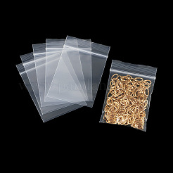 透明なプラスチック製の再封可能な包装袋  トップシール  セルフシールバッグ  長方形  ホワイト  6x4cm  片側の厚さ：2.1ミル（0.055mm）  300pc&nbsp;OPP-TADJ0001-05E