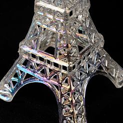 クリスマス透明アクリル大きなペンダント装飾  クリスマスツリーの吊り下げ用オーナメント  エッフェル塔  217~220mm&nbsp;HJEW-F017-07