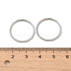 変色しない304ステンレススチール製指輪  ステンレス鋼色  1x1.2mm  usサイズ6（16.5mm）&nbsp;RJEW-I101-03A-P