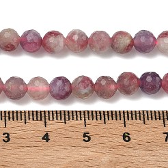 天然梅の花トルマリンビーズ連売り  ファセット（64ファセット）  ラウンド  6mm  穴：0.8mm  約62~67個/連  15.16~15.55インチ（38.5~39.5cm）&nbsp;G-G927-22A-01