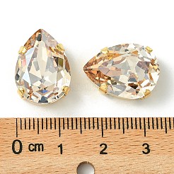 プレシオサ® マキシマ クリスタル 縫い付けカップ  マルチ連リンク  チェコクリスタル  真鍮製爪付き台座付き  719 37 418 バロック梨  ゴールドカラー  00030 235 ハニー  18x13mm&nbsp;LS-Y-PRC-SD18-00030-235-G