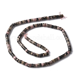 天然石ロードナイトビーズ連売り  ディスク  4x2~2.5mm  穴：1mm  約155~159個/連  15.24''~15.51''（38.7~39.4センチメートル）&nbsp;G-H230-66