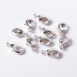 真鍮カニカン  オウムトリガークラスプ  カドミウムフリー＆ニッケルフリー＆鉛フリー  銀  15x8x3mm  穴：2mm&nbsp;KK-903-S-NF