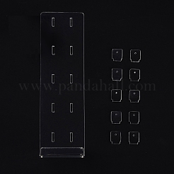 透明アクリルイヤリングディスプレイスタンド  L字型  透明  19.5x6.3x0.95cm  穴：1.6mm&nbsp;EDIS-G014-05