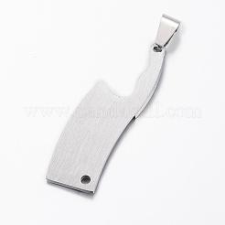 変色しにくい304ステンレススチールペンダント  包丁  ステンレス鋼色  49x15x4mm  穴：10x4.5mm&nbsp;STAS-H388-05C