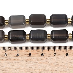 天然石ボツワナアゲートビーズ連売り  多面カット  直方体の  シードビーズで  14.5x9.5mm  穴：1.2mm  約23個/連  15.75''（40センチメートル）&nbsp;G-P611-A02-02