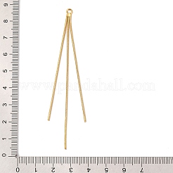真鍮の四角いスネークチェーンのタッセルの大きなペンダント  18KGP本金メッキ  82x3x1mm  穴：2mm&nbsp;KK-G510-02G