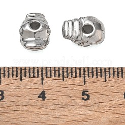 304ステンレススチールビーズ  巻き貝の殻形状  ステンレス鋼色  10.5x4x7.5mm  穴：2mm&nbsp;SA-CBA740F-12P