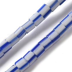手作りのネパールランプワークビーズ  縞模様の列  藤紫色  3~6x2~7mm  穴：1.2~1.8mm  約115~125個/連  20.87~21.65インチ（53~55cm）&nbsp;LAMP-B023-04A-08