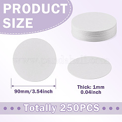 紙コップマット  使い捨てコースター  フラットラウンド  ホワイト  90x1mm&nbsp;AJEW-TAC0045-018
