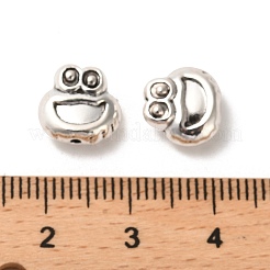 チベット風合金ビーズ  カドミウムフリー＆鉛フリー  カエル  アンティークシルバー  9.5x10x5mm  穴：1.2mm  約724個/1000g&nbsp;FIND-C043-080AS