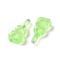 バイオリンの形をしたダミーのワインボトル 樹脂カボション  芝生の緑  36.5x17x8mm&nbsp;RESI-E025-01C