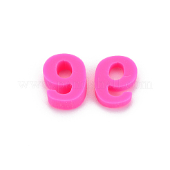手作り樹脂クレイカボション  NUM。9  ショッキングピンク  9~11x4.5~7.5x1~3mm  約9000個/1000g&nbsp;CLAY-N006-113-09