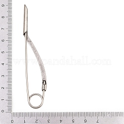 合金製特大安全ピンブローチ  ショール・スカーフ・ピン・洗濯ピン  プラチナ  89.5x17x4mm&nbsp;JEWB-Z051-01P-02
