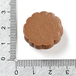クマのクッキー 不透明樹脂 デコデン カボション  模造食品  ジュエリー作りのための  フラットラウンド  23x24x10mm&nbsp;CRES-Q220-05B