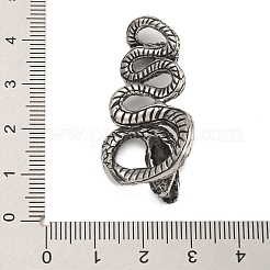 316サージカルステンレスラインストーンペンダント  ヘビ  ルビー  40.5x22.5x12mm  穴：7x3.5mm&nbsp;STAS-Z073-122AS-01
