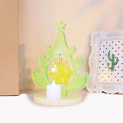 DIY シリコン キャンドル ホルダー金型  キャンドル作り用  クリスマスツリー  21.8x16.7x1.7cm&nbsp;PW-WG614D8-01
