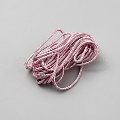 ラウンド弾性コード  内側に合成ゴムを使用  DIYクラフト用  パールピンク  2.5mm  約5.47ヤード（5m）/バンドル&nbsp;OCOR-WH0082-496E