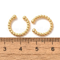 真鍮カフイヤリング  長持ちメッキ  ゴールドカラー  14x1.8~2.7mm&nbsp;X-EJEW-L244-02G
