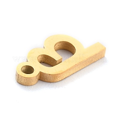 304ステンレスペンダント  マットなスタイル  ギリシャ語のアルファベット  金色  文字.b  文字.b：12x6x1.5mm  穴：1.5mm&nbsp;STAS-F267-10B-G