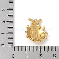 304ステンレスペンダント  てんとう虫チャーム  イオンプレーティング（ip）  18KGP本金メッキ  20x18x5mm  穴：1.5mm&nbsp;STAS-Z122-28G