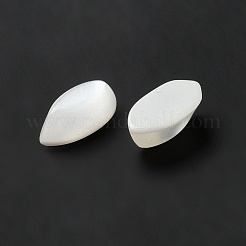 樹脂カボション  パールカラーの  模造キャットアイ  馬の目  フローラルホワイト  6.5x3.5x2mm&nbsp;LS-CRES-D003-06