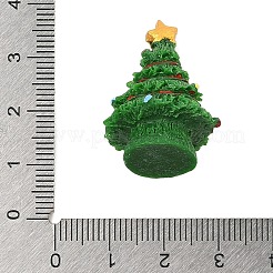 クリスマス樹脂フィギュア像  ホームオフィスのデスクトップ装飾用  クリスマスツリー  20x21x28.5mm&nbsp;DJEW-M018-02A