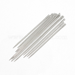 鉄の自己糸の手の縫い針  プラチナ  36x0.76mm  約12個/袋&nbsp;IFIN-R232-01P