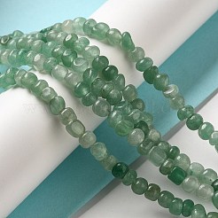 天然石グリーンアベンチュリンビーズ連売り  ナゲット  タンブルストーン  3~6x3.5~6x3.5~6mm  穴：1mm  14.96''（38センチメートル）&nbsp;G-D081-A09