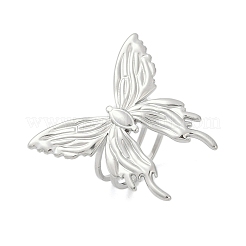 304ステンレススチールカフリング  蝶  ステンレス鋼色  32x30mm  内径：17mm&nbsp;RJEW-D306-12P