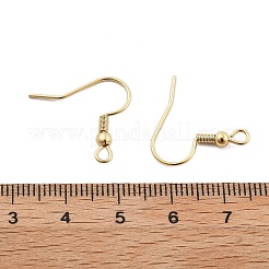 316サージカルステンレススチールピアスフック  耳ワイヤー  水平ループ付き  18KGP本金メッキ  19mm  穴：2mm  22ゲージ  ピン：0.6mm&nbsp;STAS-M288-06G-A