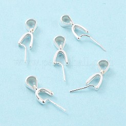 925スターリングシルバーアイスピック・ピン・ベイル  ティアドロップ  銀  8x4x2mm  穴：4x3mm  内径：3mm  ピン：0.6mm&nbsp;STER-Z001-122S-01