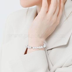 真鍮ビーズ50個  ニッケルフリー  六角  プラチナメッキ  6x7x3mm  穴：1.5mm&nbsp;KK-BBC0016-50P