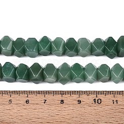 天然石グリーンアベンチュリンビーズ連売り  ナゲット  多面カット  7~8x10~14x10~14mm  穴：1mm  約50~53個/連  14.96~15.55''（38~39.5センチメートル）&nbsp;G-D091-A28