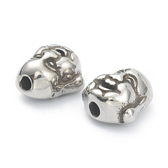 304ステンレススチールビーズ  仏  アンティークシルバー  10x10x6mm  穴：1.8mm&nbsp;STAS-J037-12AS