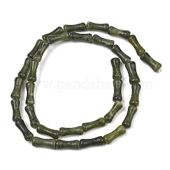 天然な中国のヒスイのビーズ連売り  竹の共同  12x5mm  穴：1.2mm  約37個/連  14.96''（38センチメートル）&nbsp;GG-CBAEB22-A08-01