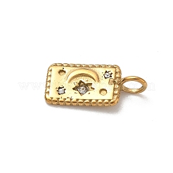 304ステンレスペンダント  ラインストーン付き  長方形  16.5x8x4mm  穴：3mm&nbsp;X-STAS-H243-07D-G
