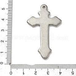 304ステンレスペンダント  十字架のチャーム  ステンレス鋼色  50x30x3mm  穴：2mm&nbsp;STAS-P449-03D-P