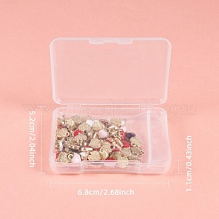 ハート合金エナメルチャーム  ミックスカラー  8x7.5x2.5mm  穴：1.5mm  80個/箱&nbsp;ENAM-PH0001-13