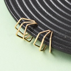304ステンレススチール製トリプルペンタゴンカフイヤリング  イオンプレーティング（ip）  18KGP本金メッキ  17.5x17.5x14mm&nbsp;EJEW-K268-88G