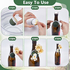 ミニフローラルフォームホルダー48個  ppプラスチックパーツ  グリーン  220x167x41mm  ラウンド前半：45.5x41mm&nbsp;AJEW-WA0001-46