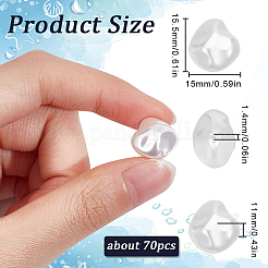 1連売り ABSプラスチック模造真珠ビーズ連売り  ポリゴン  雪  15.5x15x11mm  穴：1.4mm  約70個/連  42.40インチ（107.7cm）&nbsp;KY-SC0002-06