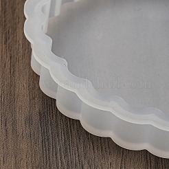 DIYピクセルハート流砂シリコーン型  レジン型  UVレジン用  エポキシ樹脂工芸品作り  ホワイト  ラウンド  75x11.5mm  内径：60mm&nbsp;LS-AJEW-U013-03G