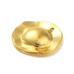 イオンプレーティング（IP）304ステンレスペンダント  帽子チャーム  18KGP本金メッキ  17x17x3.5mm  穴：1.2mm&nbsp;STAS-C104-21G