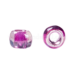 TOHOラウンドシードビーズ  日本製シードビーズ  （ホットピンクの裏地付きクリスタルレインボー785)個  8/0  3mm  穴：1mm  約222PCS /ボトル  10 G /ボトル&nbsp;SEED-JPTR08-0785