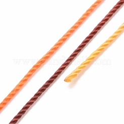 5 ロール 12 層セグメント染色ポリエステル コード  ミラノコード  ラウンド  チョコレート  0.4mm  約71.08ヤード（65m）/ロール&nbsp;WCOR-P001-01B-020