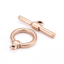 イオンプレーティング（IP）304ステンレススチールマンテル  リング  ローズゴールド  リング：18x14x3mm  穴：1.5mm  バー：23.5x7x3  穴：1.8mm&nbsp;STAS-D142-04A-RG