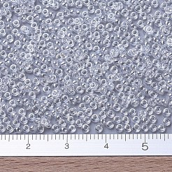 MIYUKIラウンドロカイユビーズ  日本製シードビーズ  11/0  （rr160)クリスタル光沢  2x1.3mm  穴：0.8mm  約50000個/ポンド&nbsp;SEED-G007-RR0160