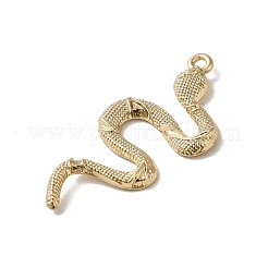 合金ペンダント  カドミウムフリー＆鉛フリー  ヘビ  ライトゴールド  52x25x3.5mm  穴：2mm&nbsp;FIND-A038-06KCG