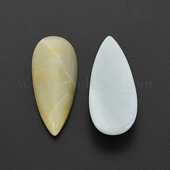 天然フラワーアマゾナイトカボション  ティアドロップ  37.5~38x15x6.5mm&nbsp;G-N326-123B